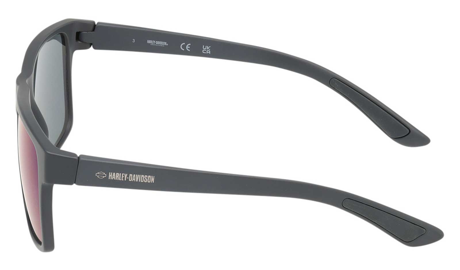 Harley-Davidson® Men's Navigator Sunglasses Matte Gray Frame Blue