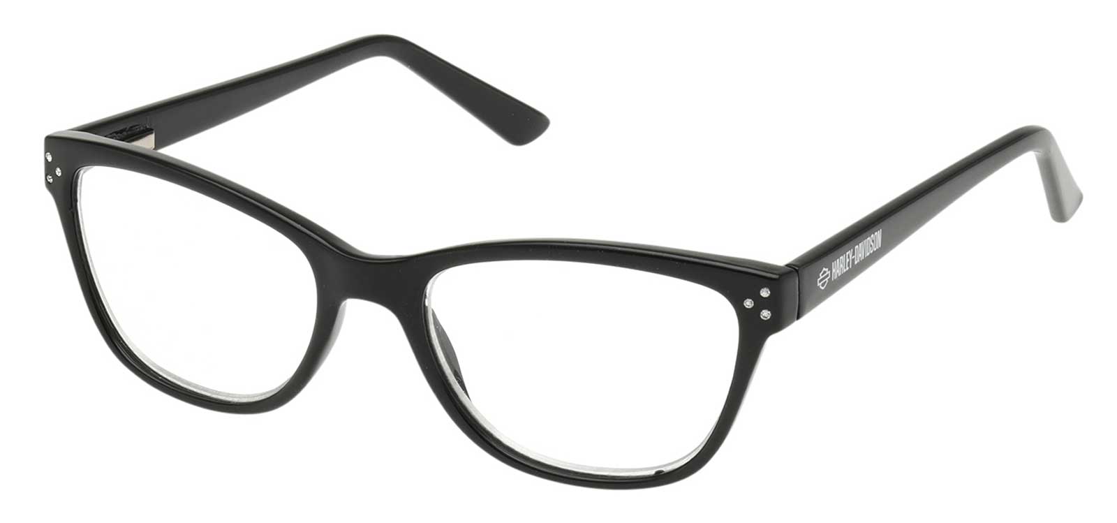 Harley-Davidson Semi-Rim Plastic Embellished Detail Readers, Black - 1.50 Power - Wisconsin Harley-Davidson