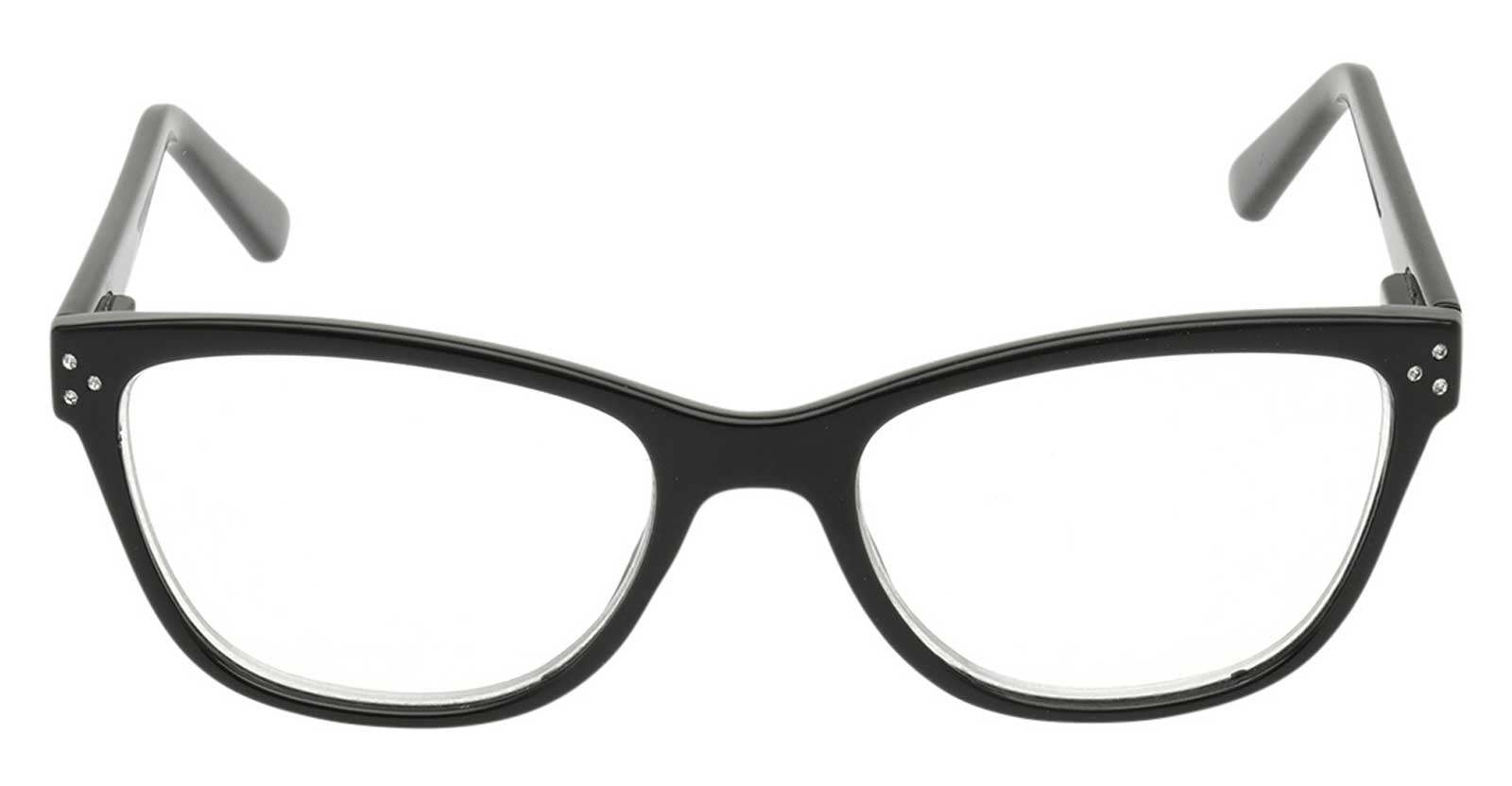 Harley-Davidson Semi-Rim Plastic Embellished Detail Readers, Black - 1.50 Power - Largest Selection of Harley-Davidson Products