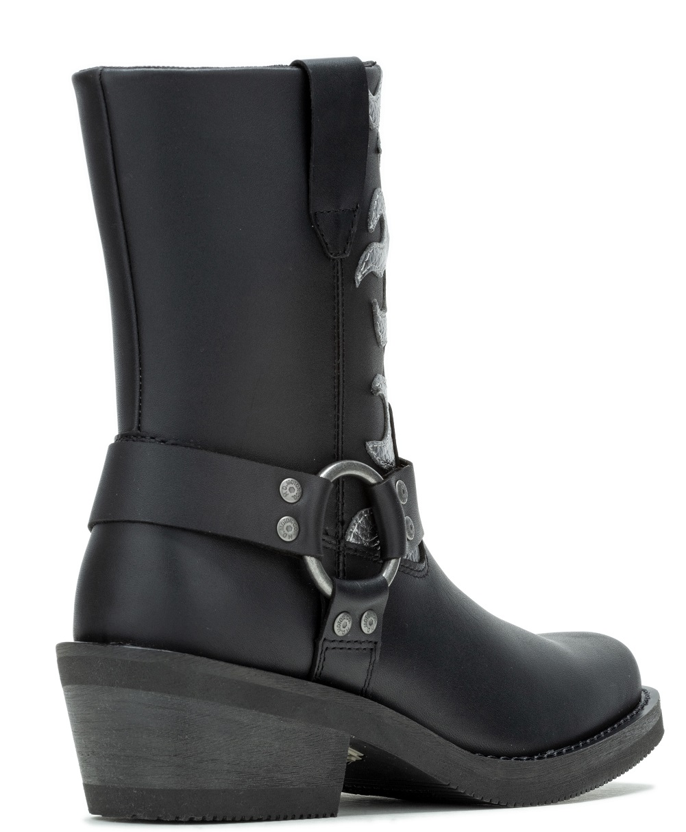 Harley-Davidson Women's Korsen Silver 5.75-Inch Black Fashion Boots, D87287 - No Hassle Returns at Wisconsin Harley