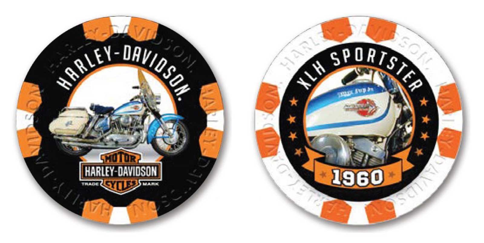 Harley-Davidson Vintage Series 13 - 1960 XLH Sportster Collectible Poker Chips - Wisconsin Harley-Davidson