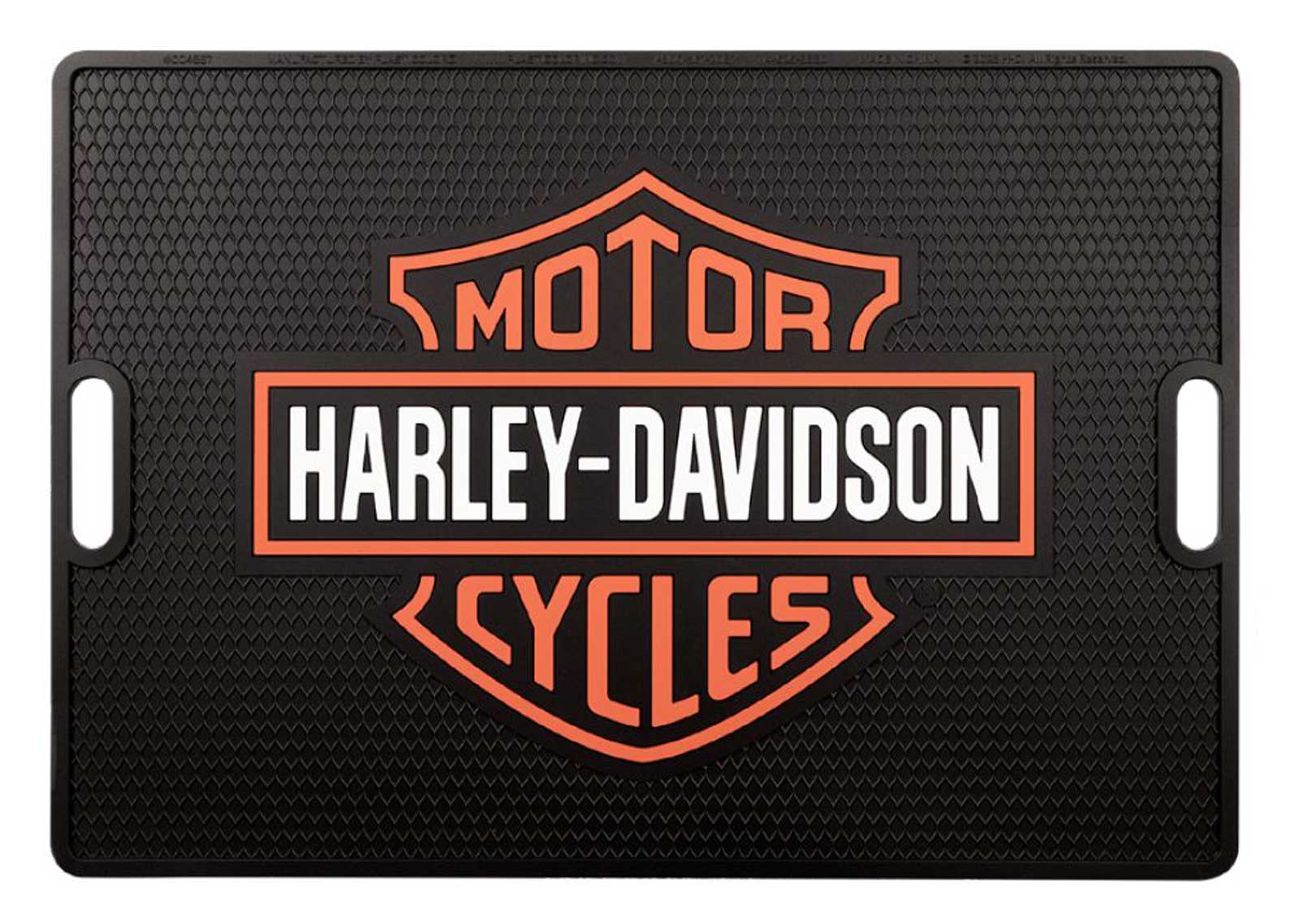 Harley-Davidson Bar & Shield Logo Action Utility Work Mat - Black Rubber - Wisconsin Harley-Davidson