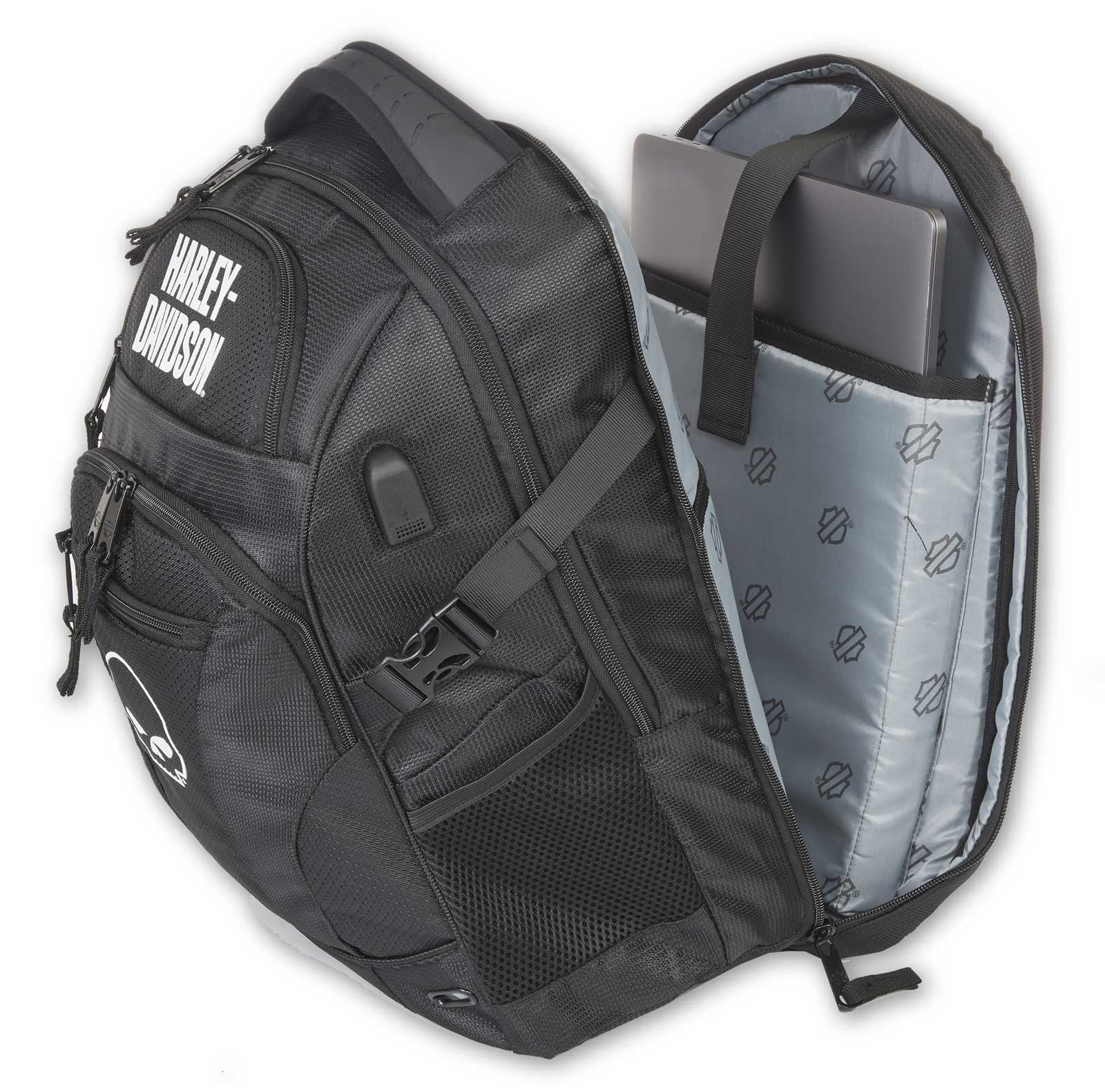 Harley-Davidson Willie G Skull Logo Renegade Lightweight Backpack - Black - Largest Selection of Harley-Davidson Products