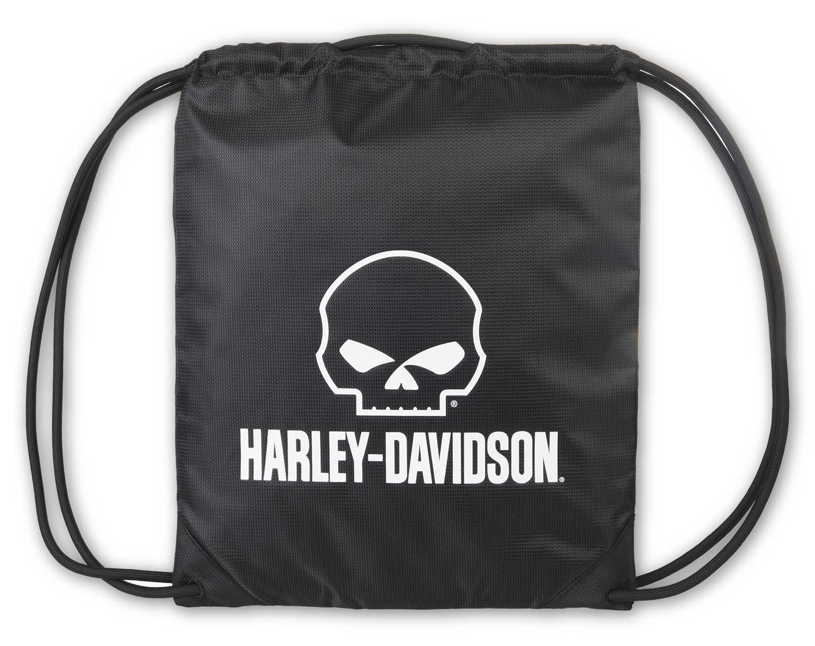 Harley-Davidson Willie G Skull Logo Rugged Polyester Quick-Draw Backpack - Black - Wisconsin Harley-Davidson