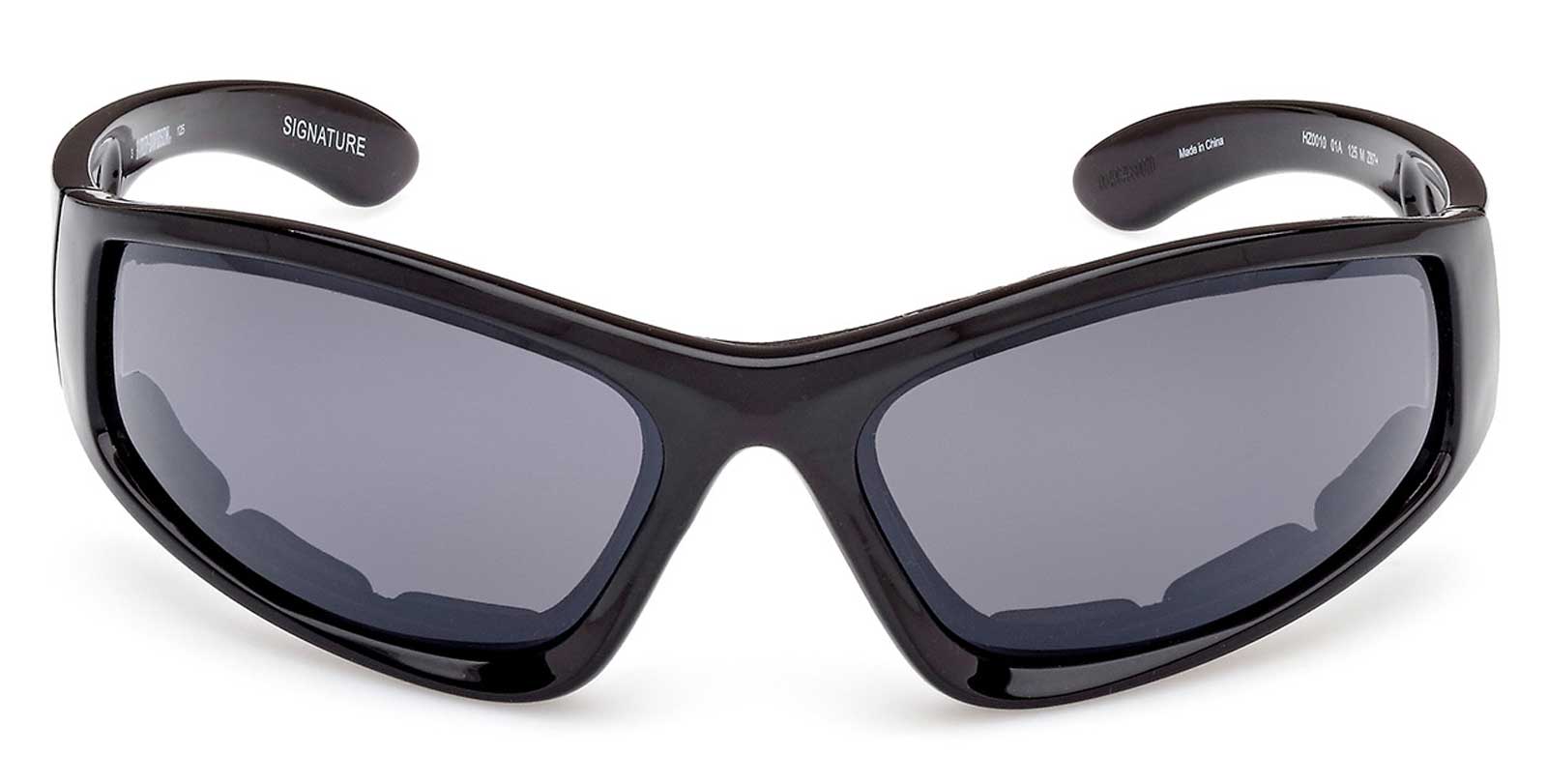 Harley-Davidson Men's Signature Foam Riding Sunglasses, Shiny Black w/Smoke Lens - Largest Selection of Harley-Davidson Products