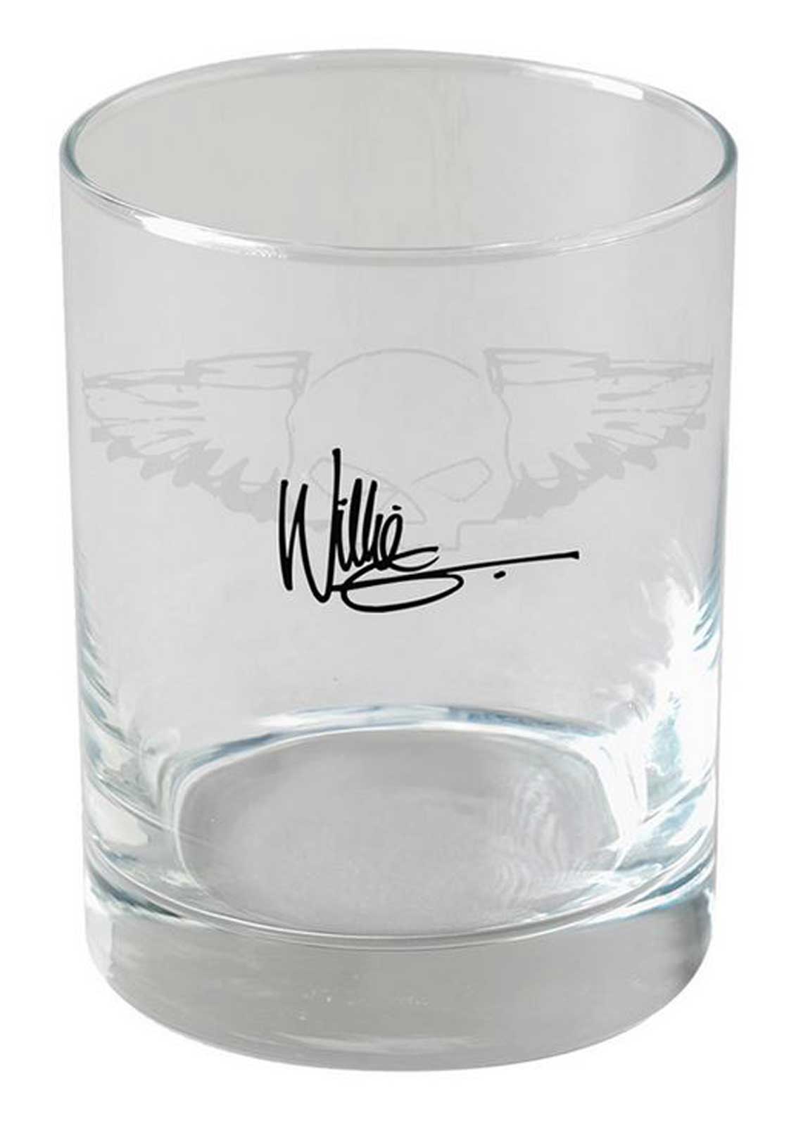 Harley-Davidson Willie G Sketch Silver Wings Double Old Fashion Glass - 13.5 oz. - Largest Selection of Harley-Davidson Products