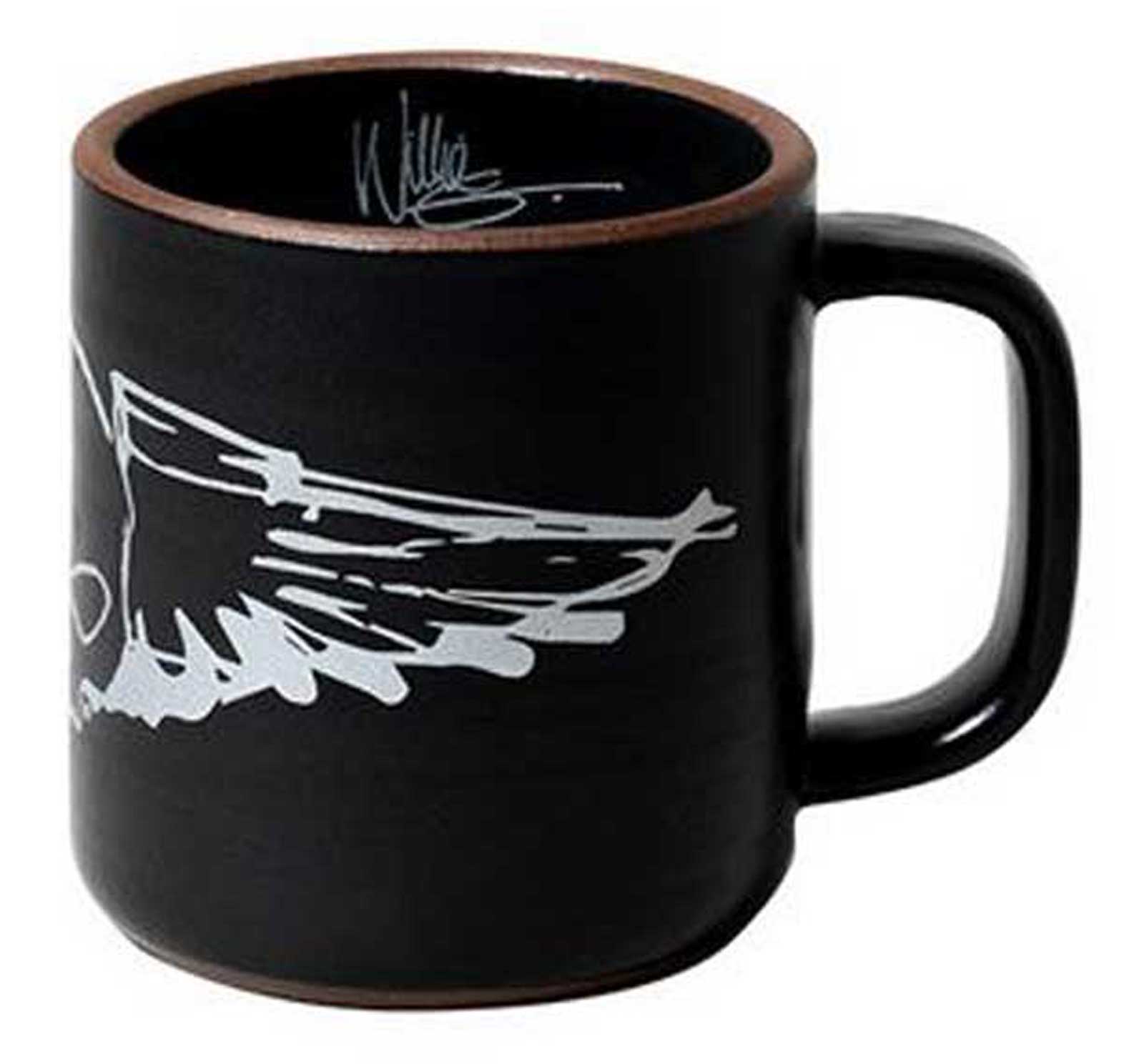 Harley-Davidson® Willie G Skull Silver Wings Handmade Pottery Mug