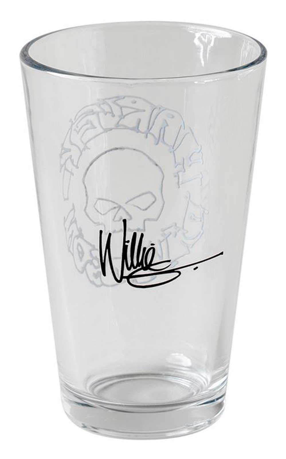 Harley-Davidson 3D Willie G Skull Sketch Digital Graphic Pint Glass - 16 oz. - Largest Selection of Harley-Davidson Products