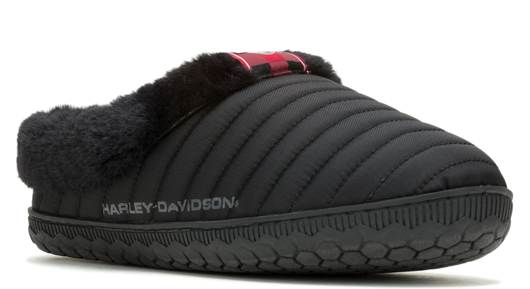 Harley-Davidson Men's Cosgrove Fur Lined House Slippers, D93927 - Wisconsin Harley-Davidson