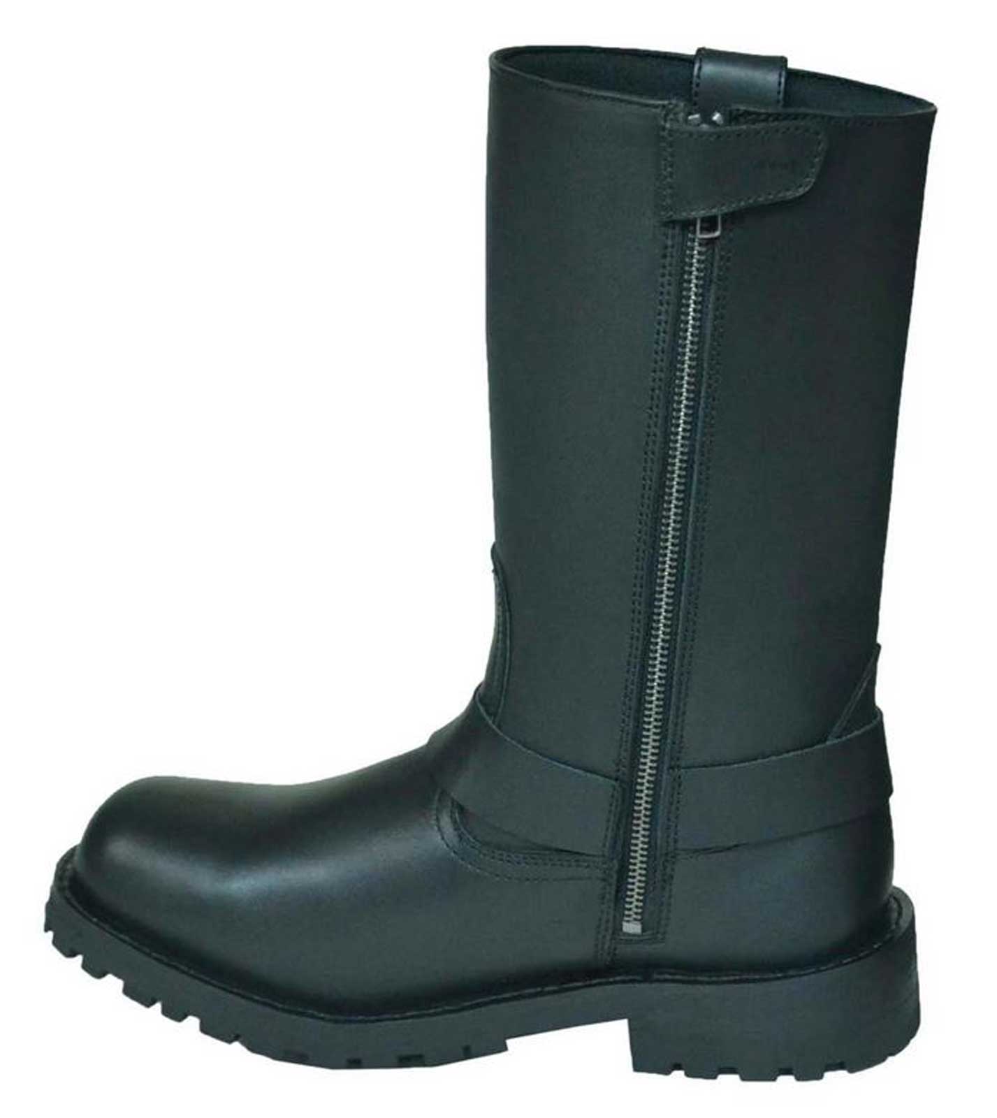 Harley-Davidson Free Shipping - Unik Just for Bikers Men's Premium Leather Tall Motorcycle Boots, Classic Black 1000-M - Free Shipping on many products plus Orders Over $99