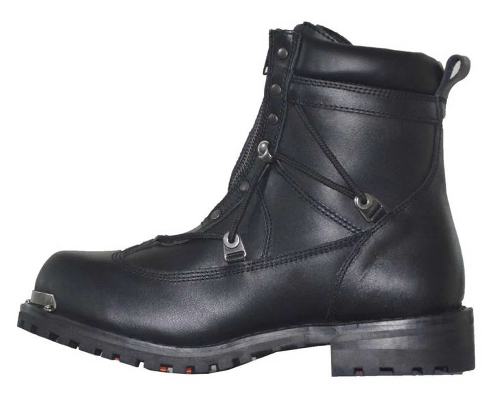 Unik Just for Bikers Men's Premium Leather Short Motorcycle Boots