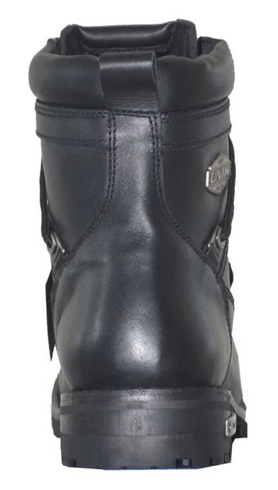 Unik Just for Bikers Men's Premium Leather Short Motorcycle Boots, Classic Black 10006-M - No Hassle Returns at Wisconsin Harley