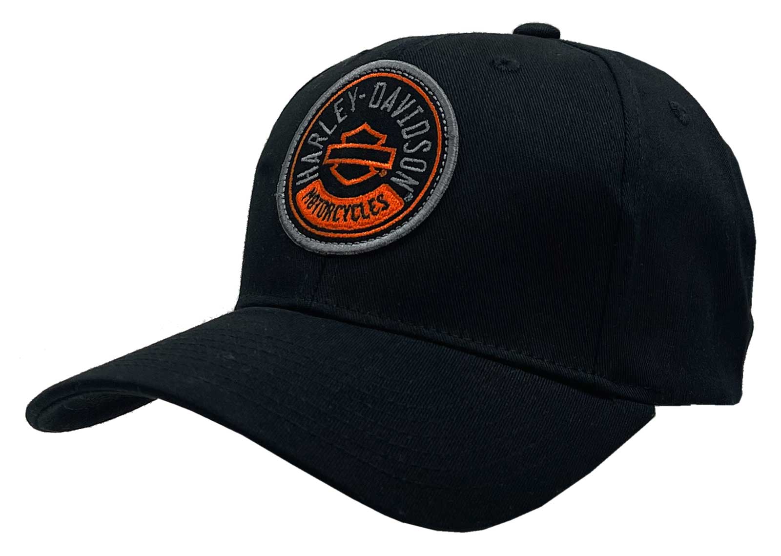 Harley-Davidson Men's Absorb Bar & Shield Stretch Fit Baseball Cap - Black - Wisconsin Harley-Davidson