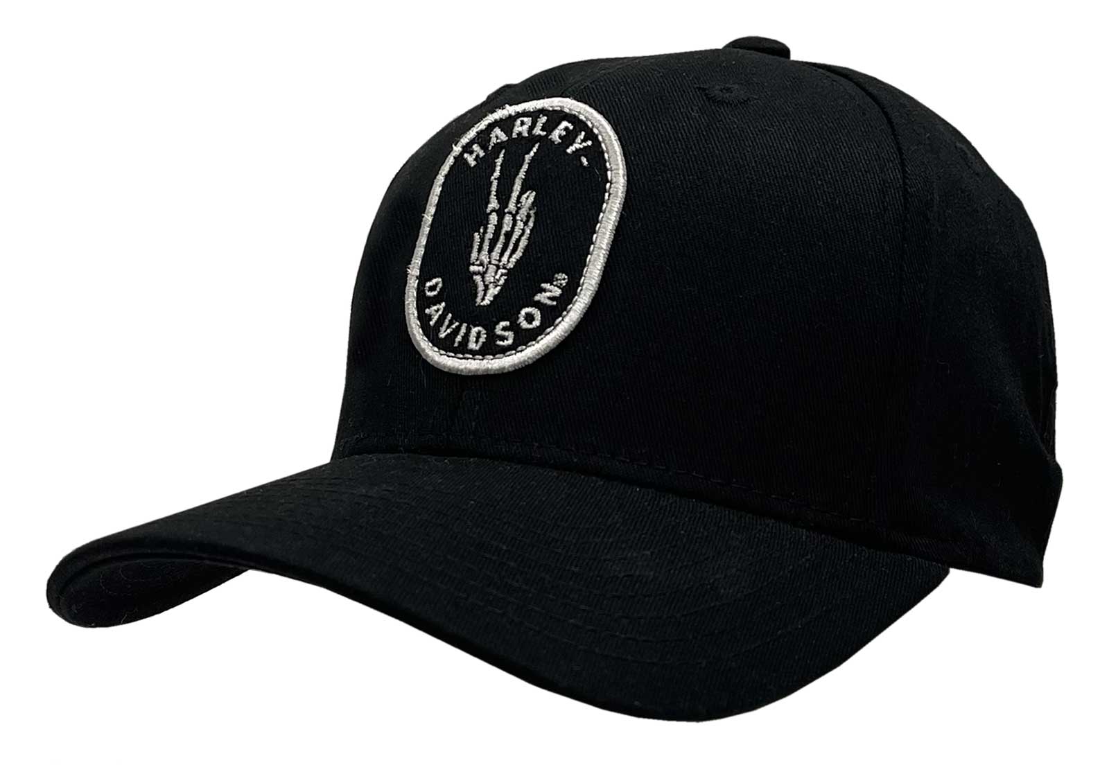 Harley-Davidson Men's Peace Sign Stretch Fit Curved Bill Baseball Cap - Black - Wisconsin Harley-Davidson
