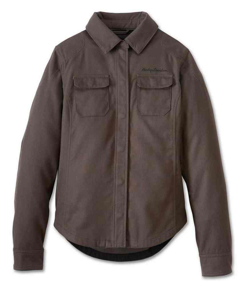 Harley-Davidson Women's Operative Riding Shirt Jacket, Black Olive 98199-24VW - Wisconsin Harley-Davidson