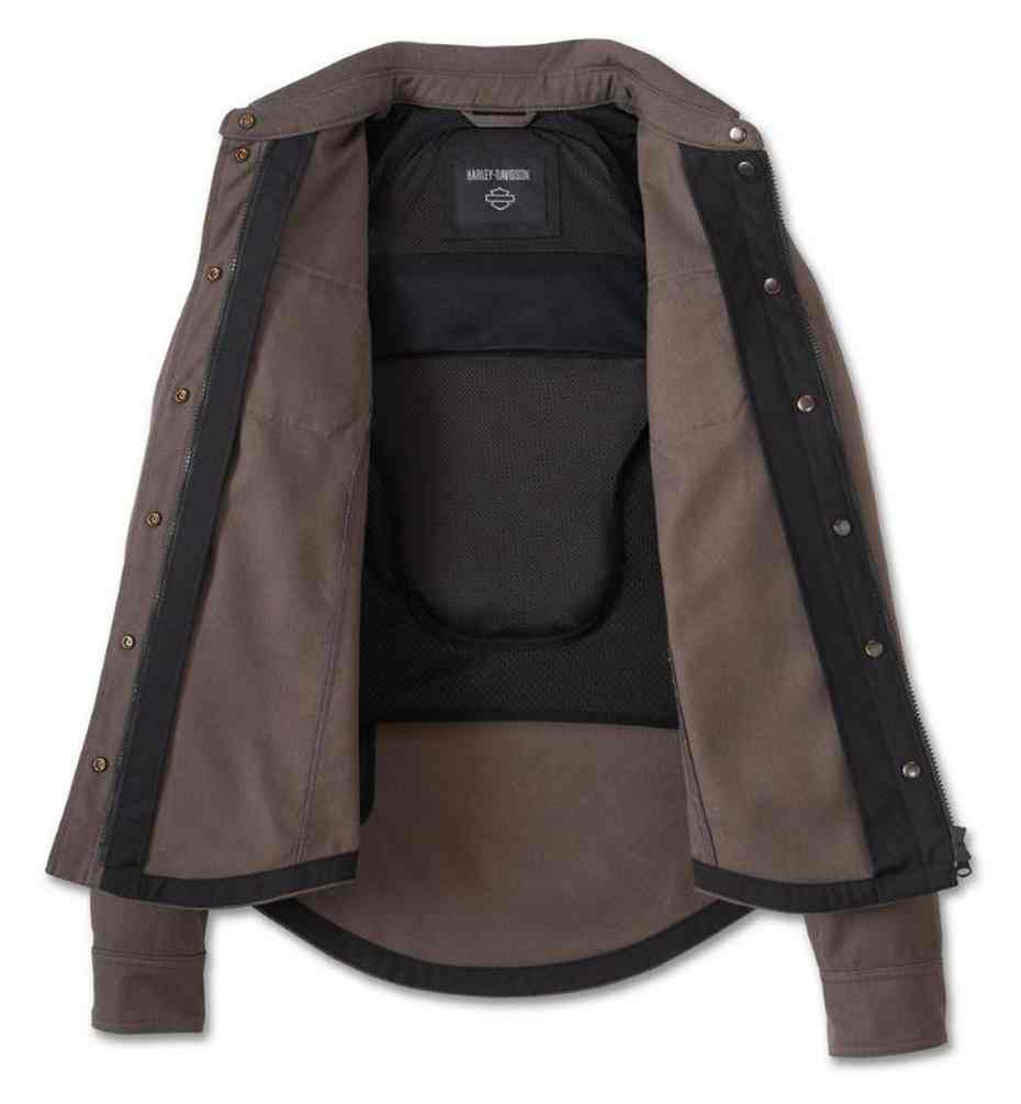 Harley-Davidson Women's Operative Riding Shirt Jacket, Black Olive 98199-24VW - No Hassle Returns at Wisconsin Harley