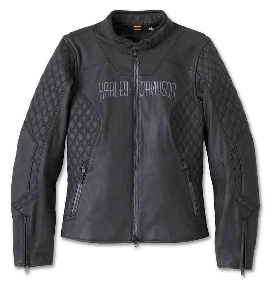 Harley-Davidson Women's Willie G Skull Graphic Leather Riding Jacket 98005-25VW - Wisconsin Harley-Davidson