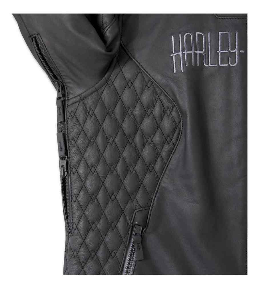 Harley-Davidson Women's Willie G Skull Graphic Leather Riding Jacket 98005-25VW - Largest Selection of Harley-Davidson Products