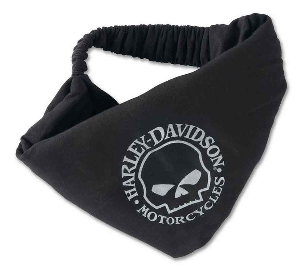 Harley-Davidson Women's Metallic Willie G Skull Head Wrap, Black 99401-24VW - Wisconsin Harley-Davidson