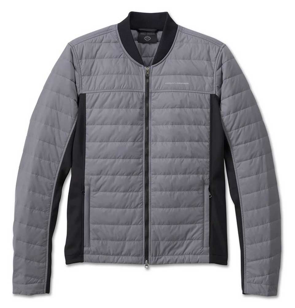 Harley-Davidson Men's Flex Lightweight Mid Layer Jacket, Gray 98129-23VM - Wisconsin Harley-Davidson