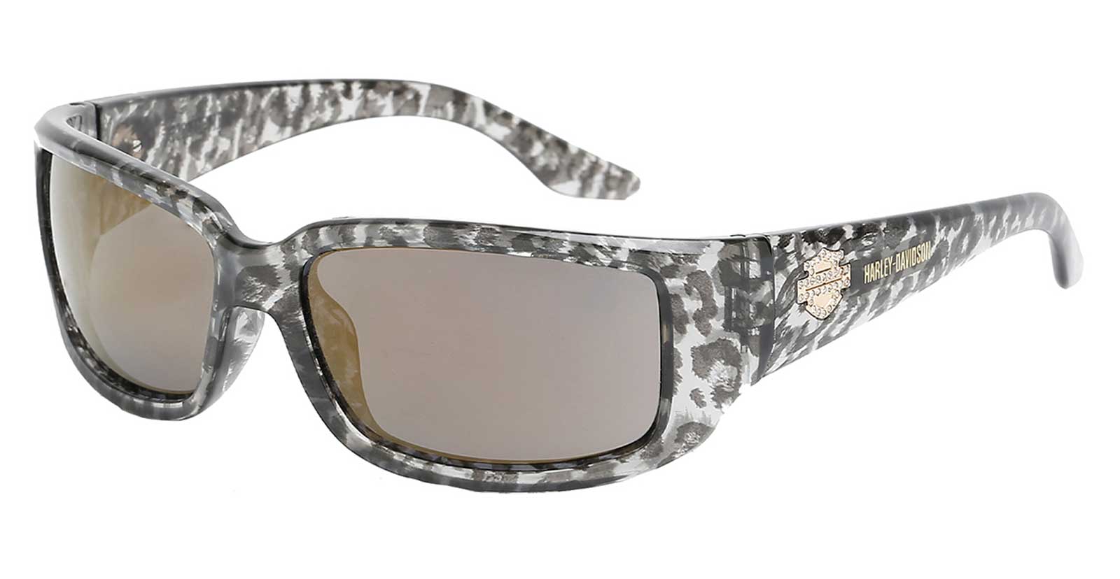 Harley-Davidson Women's Race Her Fashion Bling Sunglasses, Cheetah Print Frames - Wisconsin Harley-Davidson