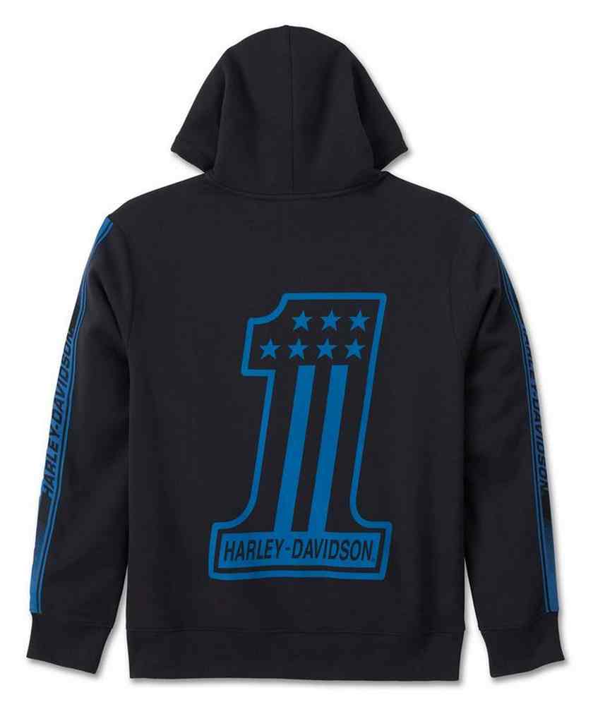 Harley-Davidson® Men's #1 Racer Zip-Up Relaxed Fit Hoodie Black