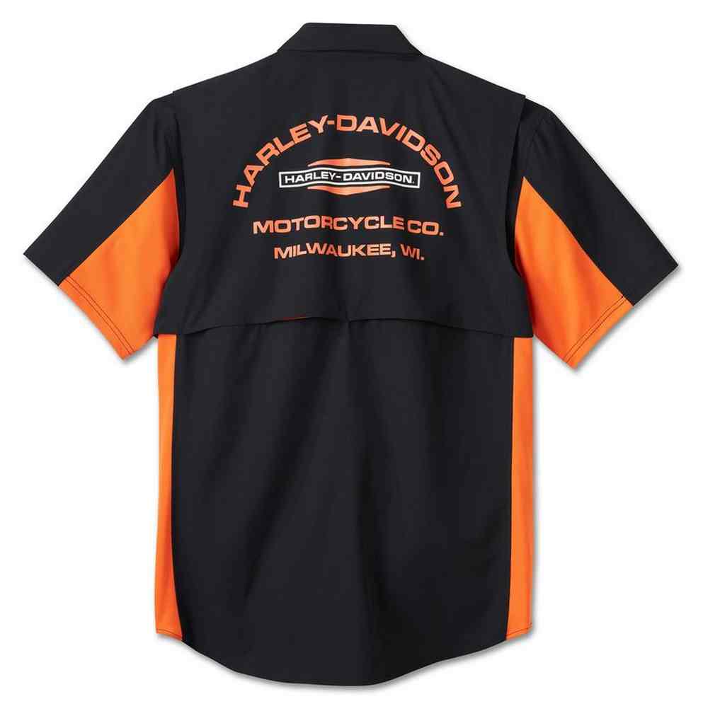 Harley-Davidson Free Shipping - Harley-Davidson Men's Tech Milwaukee Short Sleeve Colorblock Shirt 96051-25VM - Free Shipping on many products plus Orders Over $99