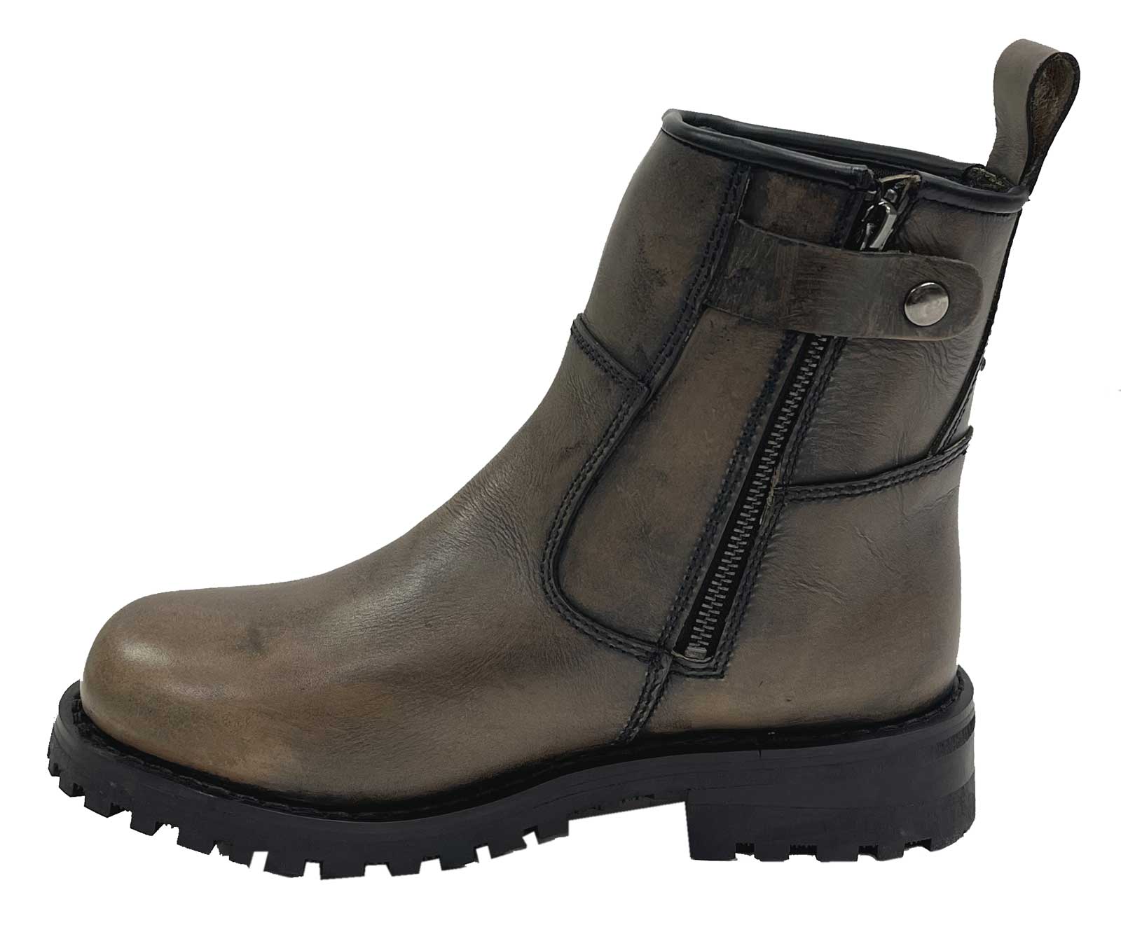 Unik Women's Premium Leather Studded Motorcycle Boots – Brown 12007-BR-L - No Hassle Returns at Wisconsin Harley