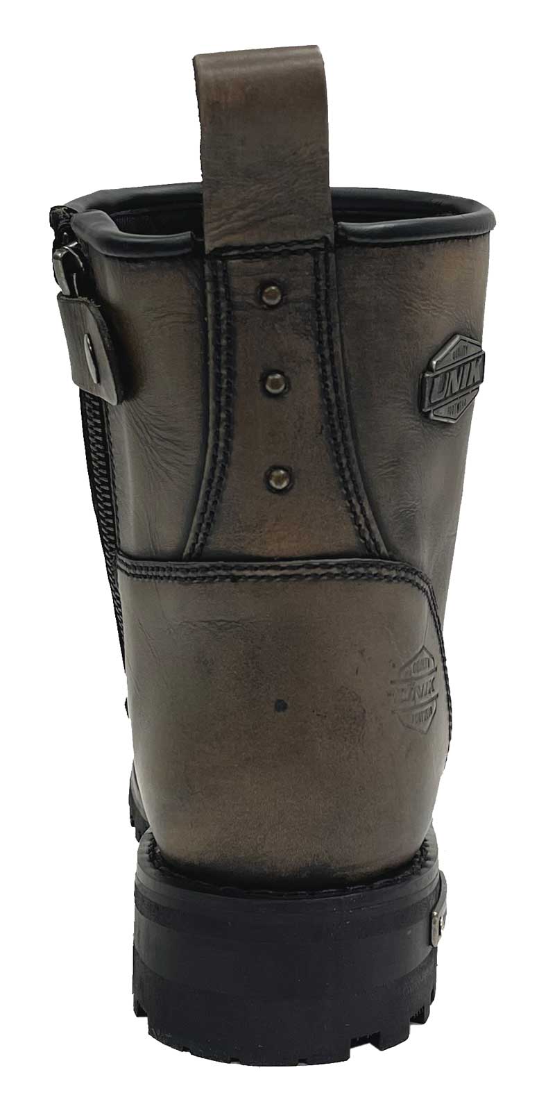 Unik Women's Premium Leather Studded Motorcycle Boots – Brown 12007-BR-L - Largest Selection of Harley-Davidson Products