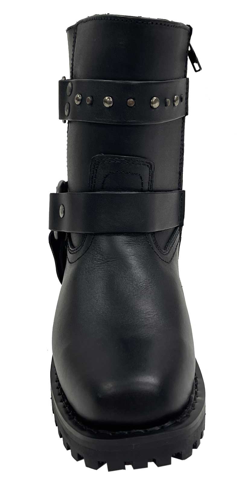 Harley-Davidson Free Shipping - Unik Women's Premium Leather Studded Motorcycle Boots - Black 12008-L - Free Shipping on many products plus Orders Over $99