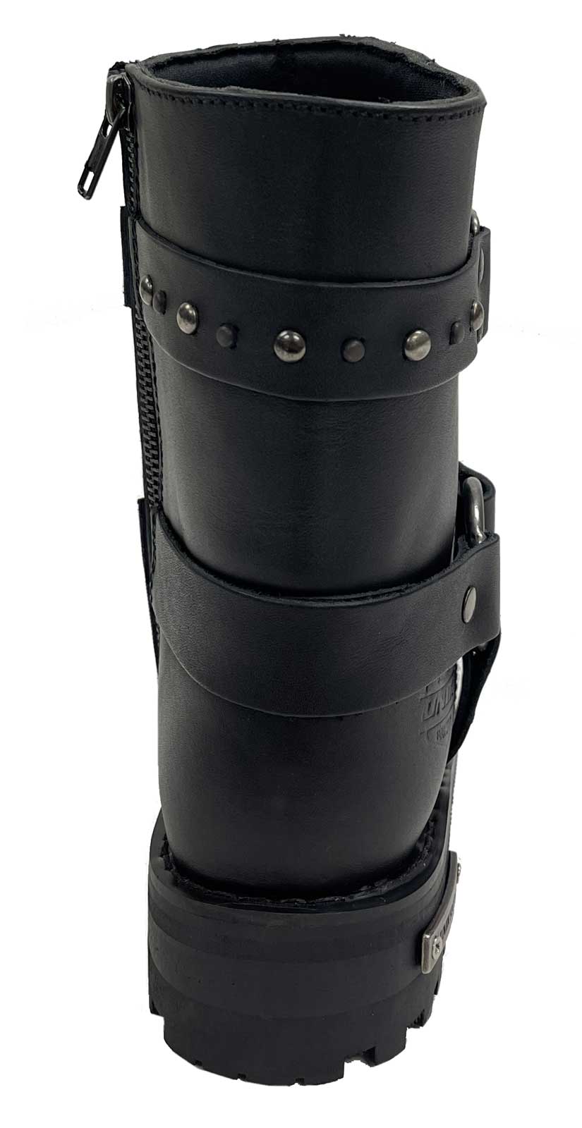 Unik Women's Premium Leather Studded Motorcycle Boots - Black 12008-L - Largest Selection of Harley-Davidson Products