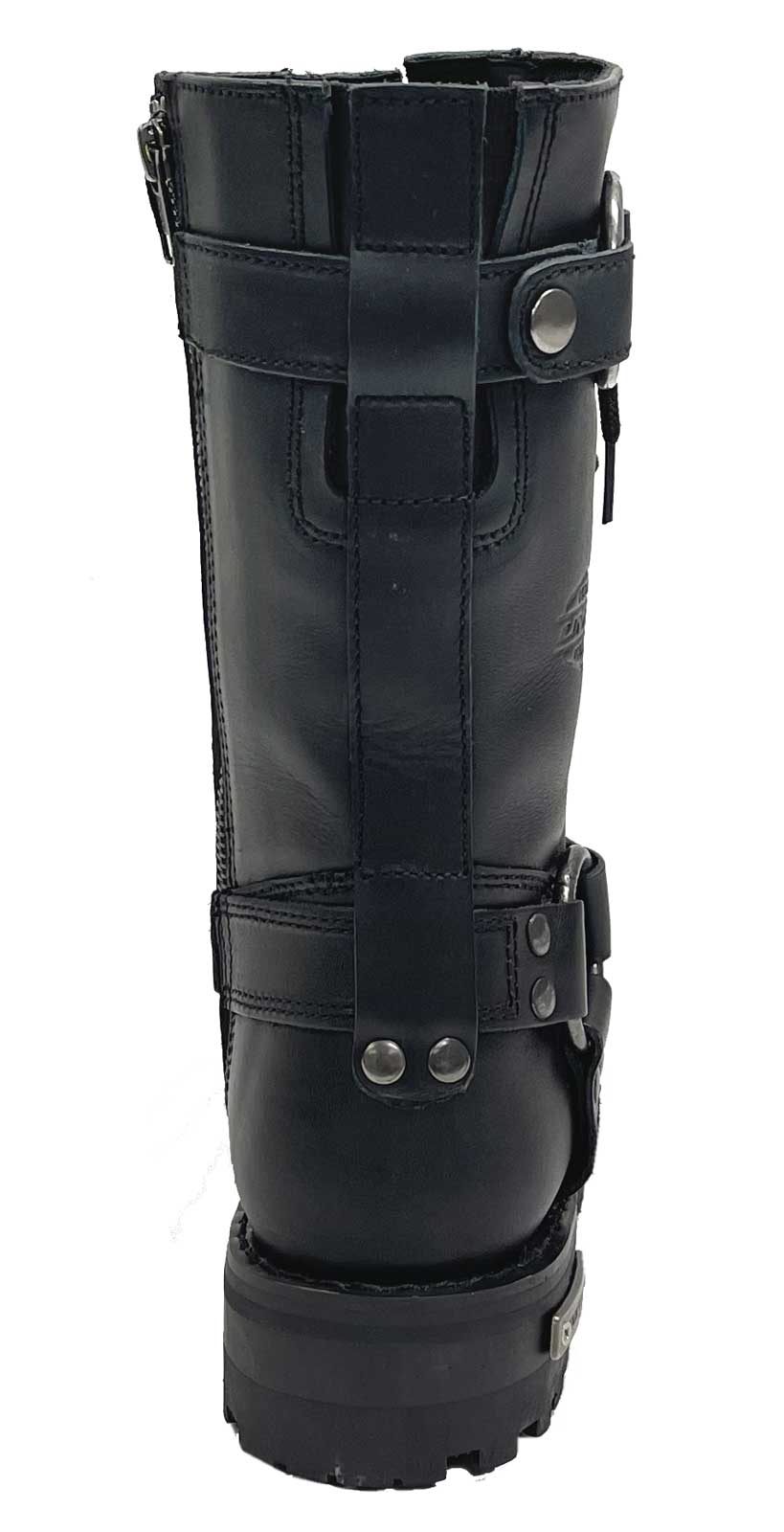 Unik Women's Premium Metal Leather Motorcycle Boots, Black 12004-L - Largest Selection of Harley-Davidson Products