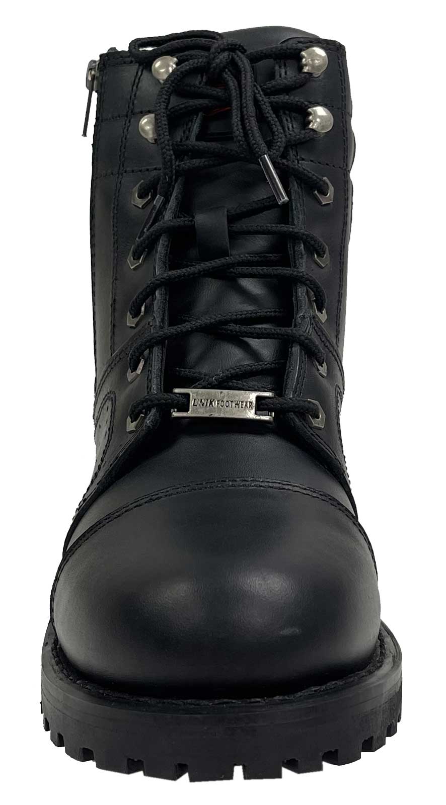 Unik Women's Premium Cowhide Leather Motorcycle Boots, Black 12002
