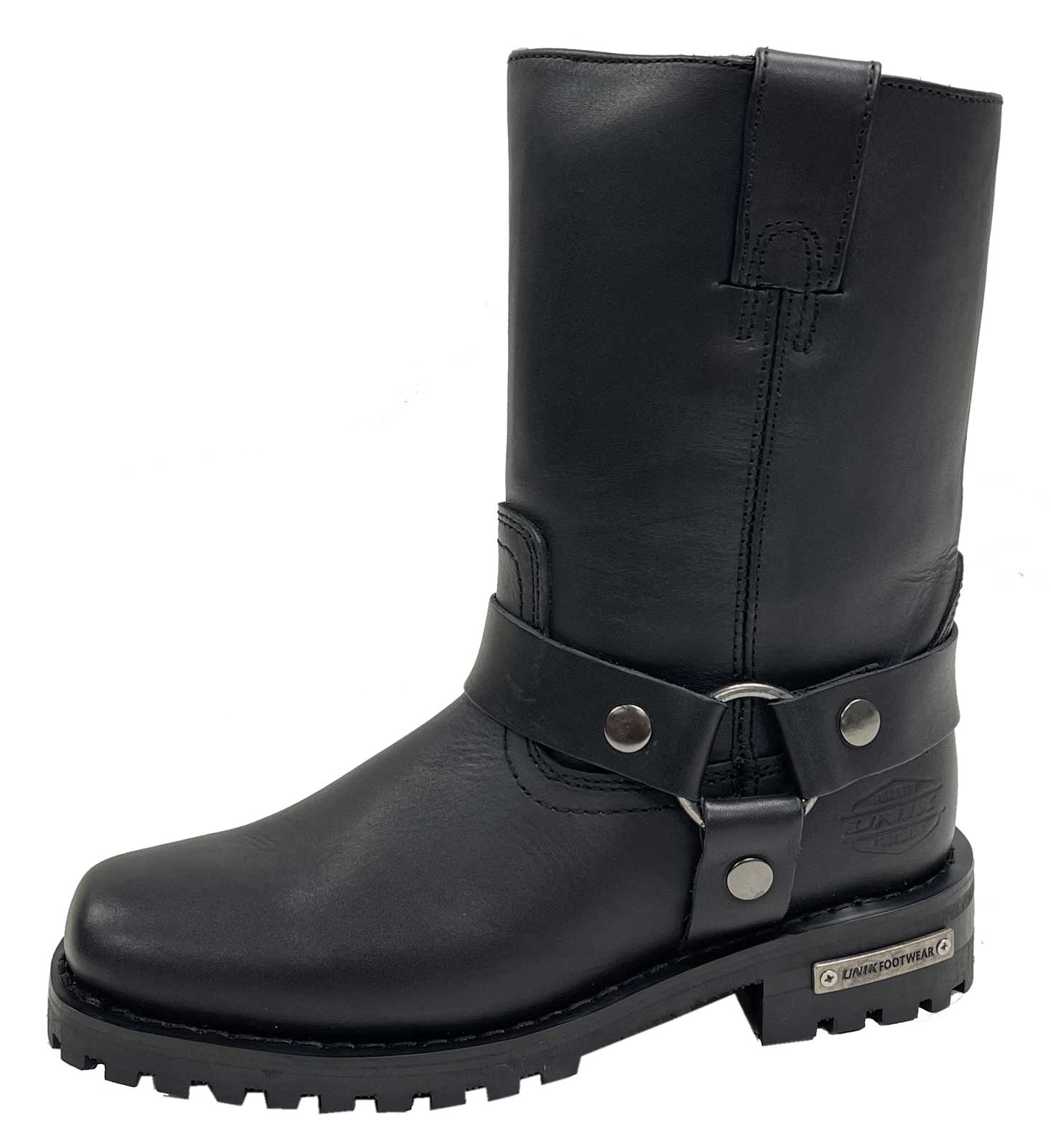 Unik Women's Premium Cowhide Leather Motorcycle Boots - Black