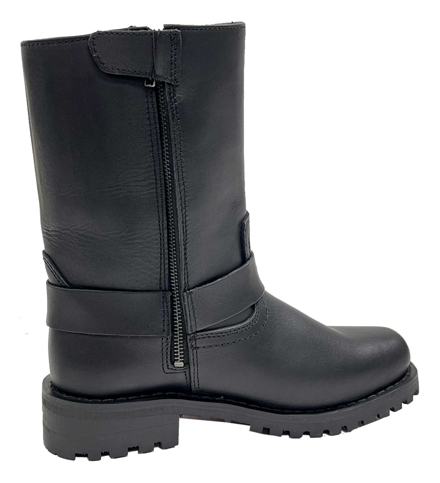 Unik Women's Premium Cowhide Leather Motorcycle Boots - Black