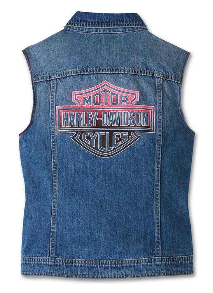 Harley-Davidson Women's Gradient Pink Label 3-IN-1 Denim Jacket 97467-24VW - Largest Selection of Harley-Davidson Products