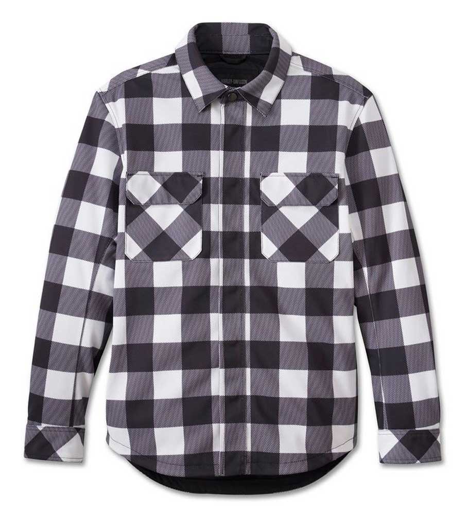 Harley-Davidson Men's Operative Mesh Riding Short Jacket, Black/White 97144-24VM - Wisconsin Harley-Davidson