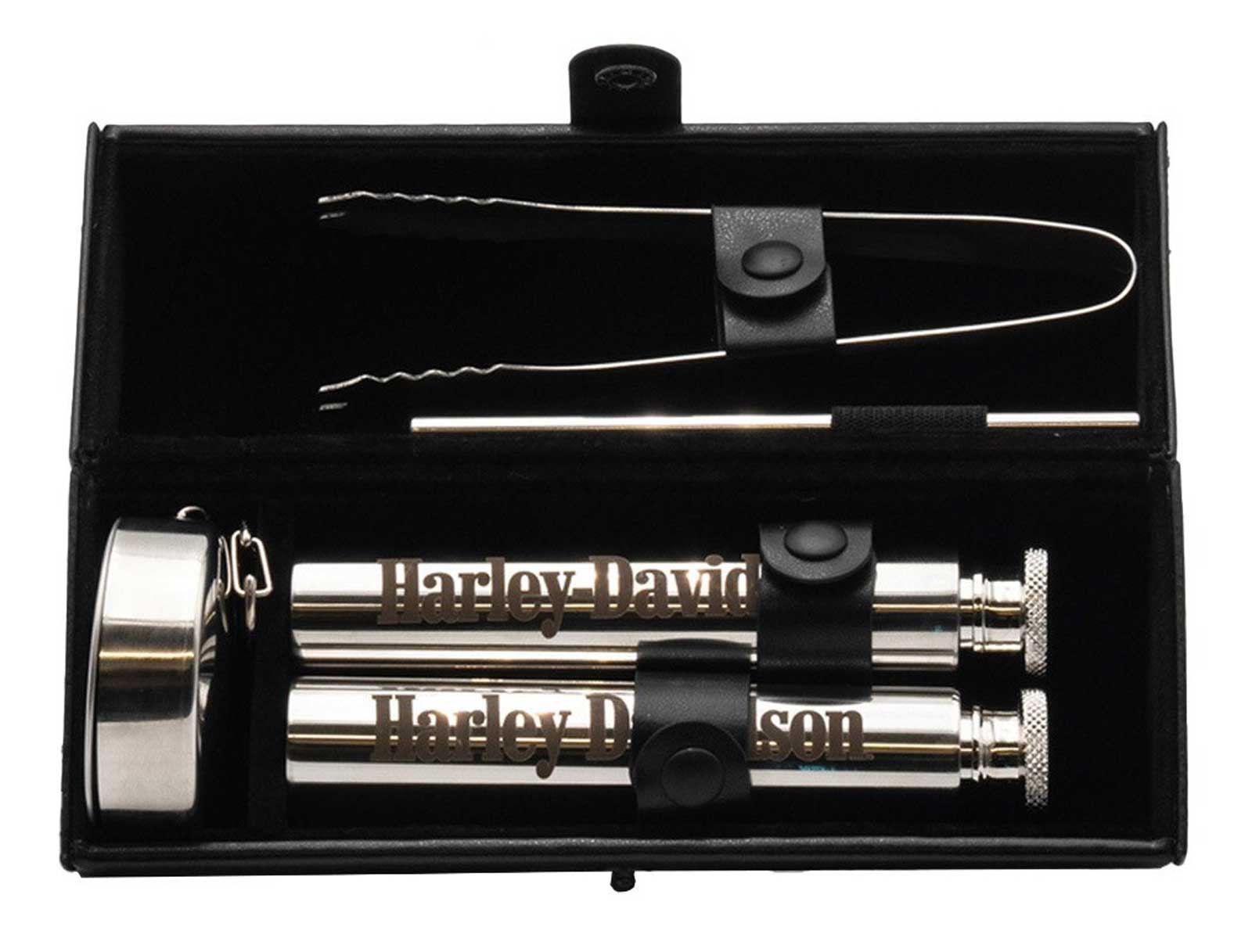 Harley-Davidson Open Bar & Shield Eagle Travel Bar Set, Stainless Steel - Largest Selection of Harley-Davidson Products