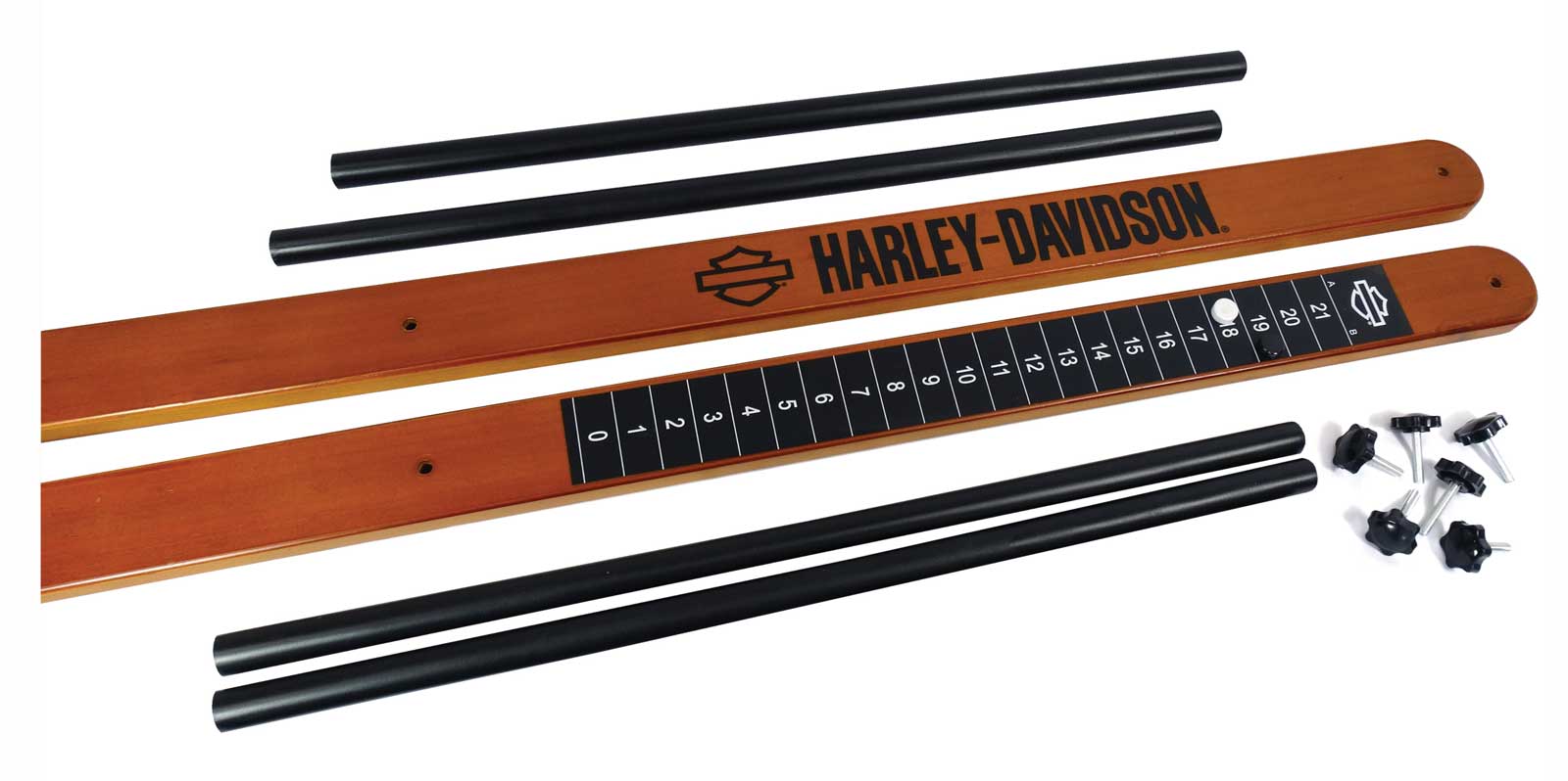 Harley-Davidson Deluxe Wooden Ladder Ball Toss Yard Game w/ Carry Case - Largest Selection of Harley-Davidson Products