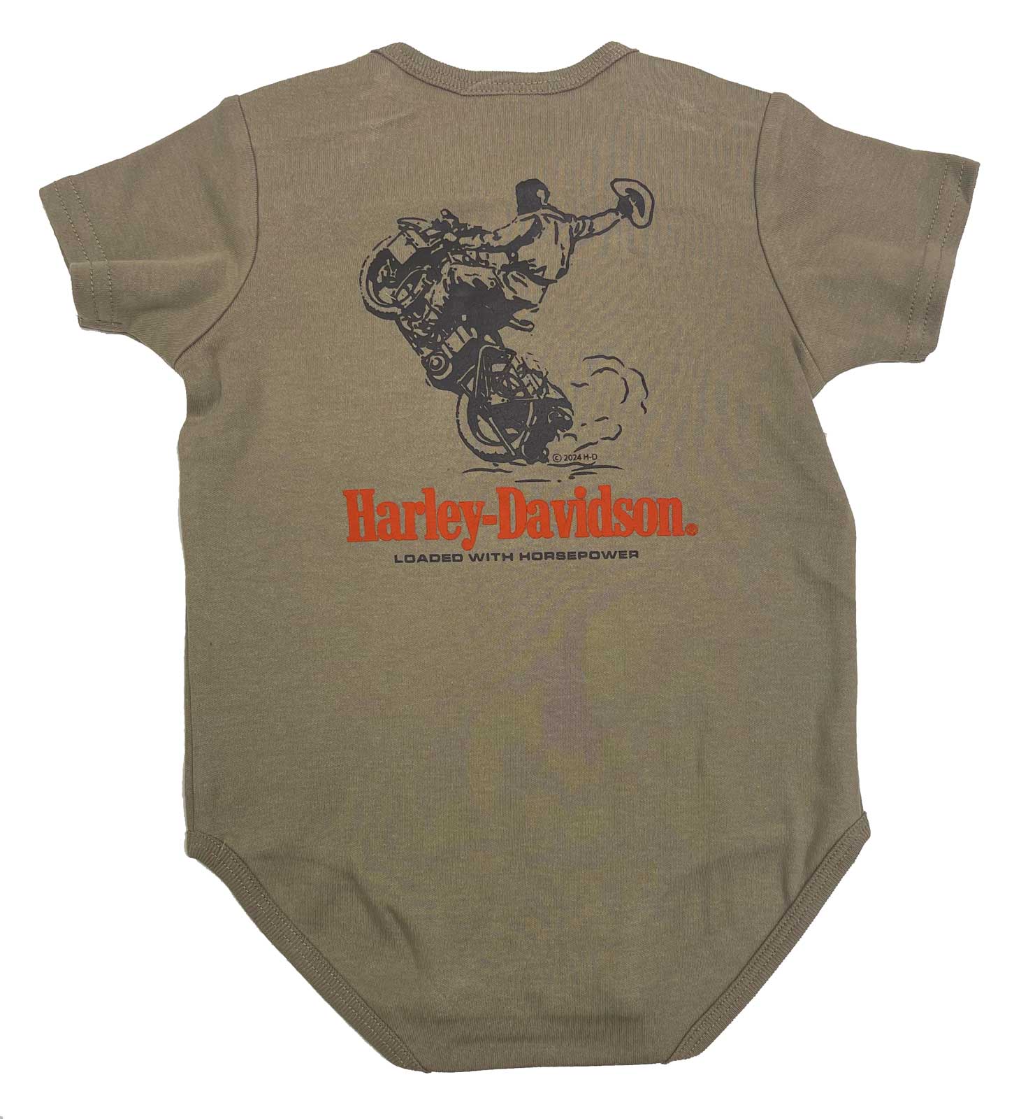 Harley-Davidson Free Shipping - Harley-Davidson Baby Boys' Bar & Shield Infant Chest Pocket Creeper – Green - Free Shipping on many products plus Orders Over $99