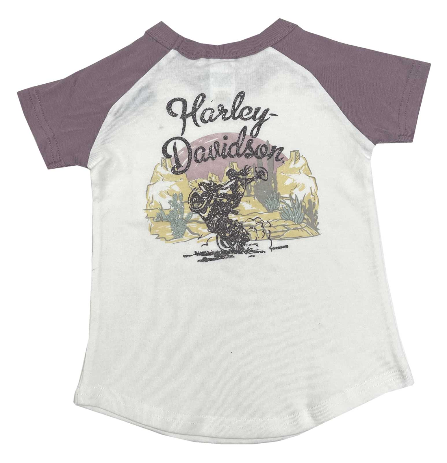 Harley-Davidson Free Shipping - Harley-Davidson Little Girls' Bar & Shield Short Sleeve Toddler Pocket Tee White - Free Shipping on many products plus Orders Over $99