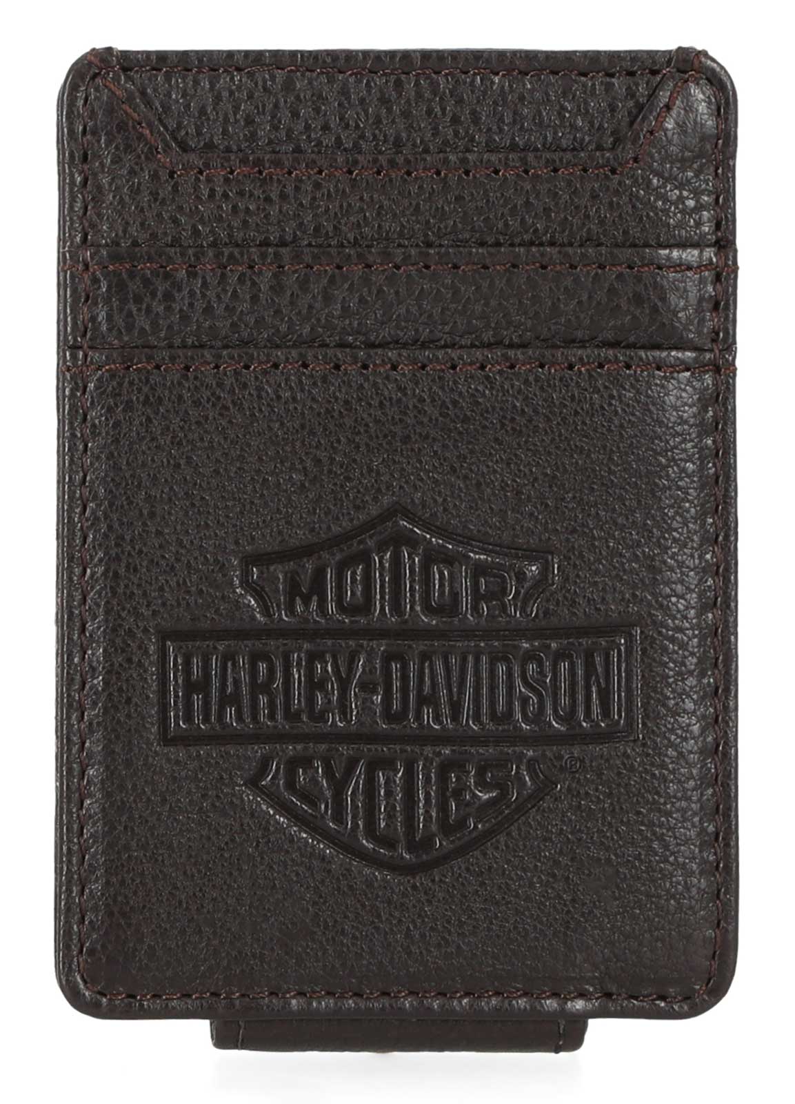 Harley-Davidson® Men's Bar & Shield Front Pocket Leather Money