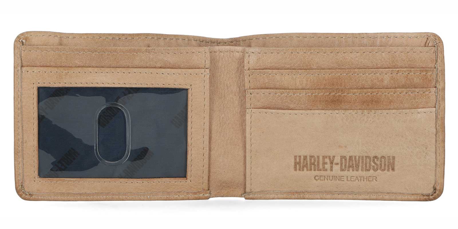 Harley-Davidson Free Shipping - Harley-Davidson Men's Bar & Shield Washed Leather Billfold Wallet - Brush - Free Shipping on many products plus Orders Over $99