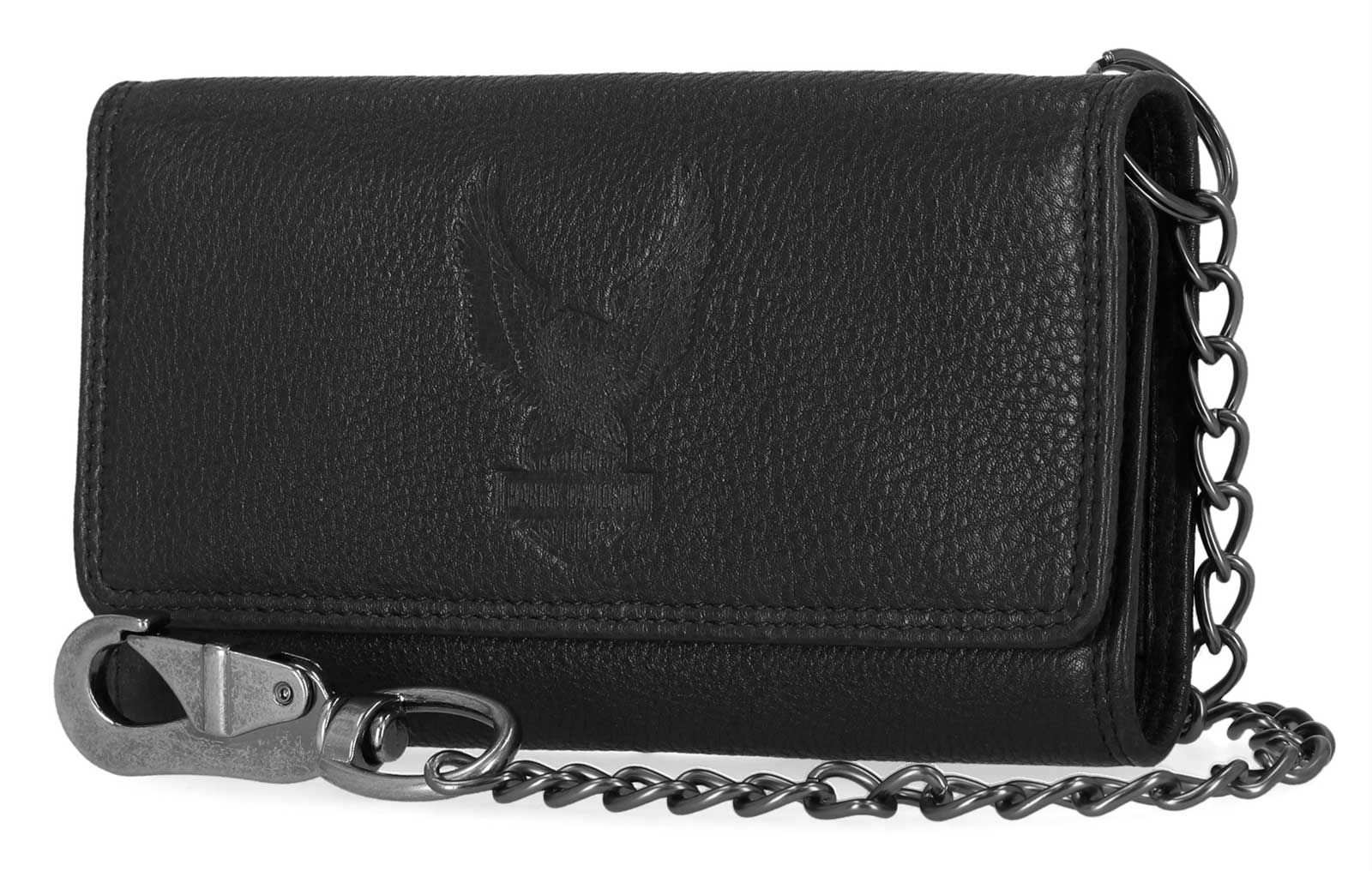 Harley-Davidson® Men's Embossed Eagle Tri-Fold Trucker Chain RFID