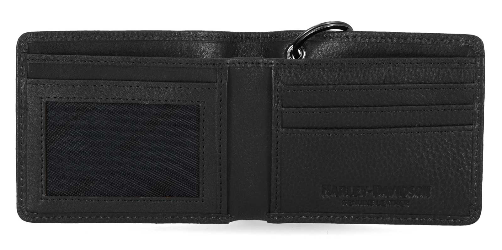 Harley-Davidson® Men's Embossed Eagle Billfold Chain RFID Wallet