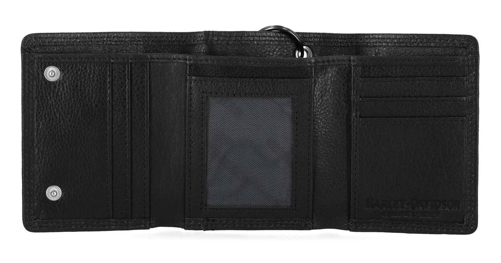 Harley-Davidson Free Shipping - Harley-Davidson Men's Embossed Eagle Tri-Fold Snap Chain RFID Wallet, Black - Free Shipping on many products plus Orders Over $99
