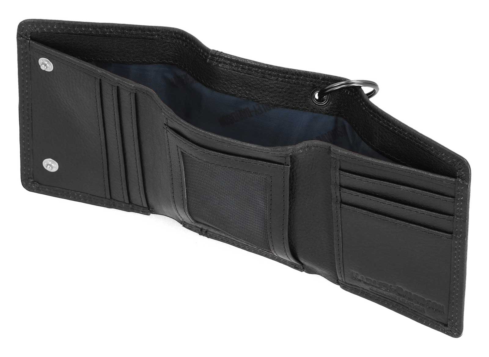 Harley-Davidson® Men's Embossed Eagle Tri-Fold Snap Chain RFID