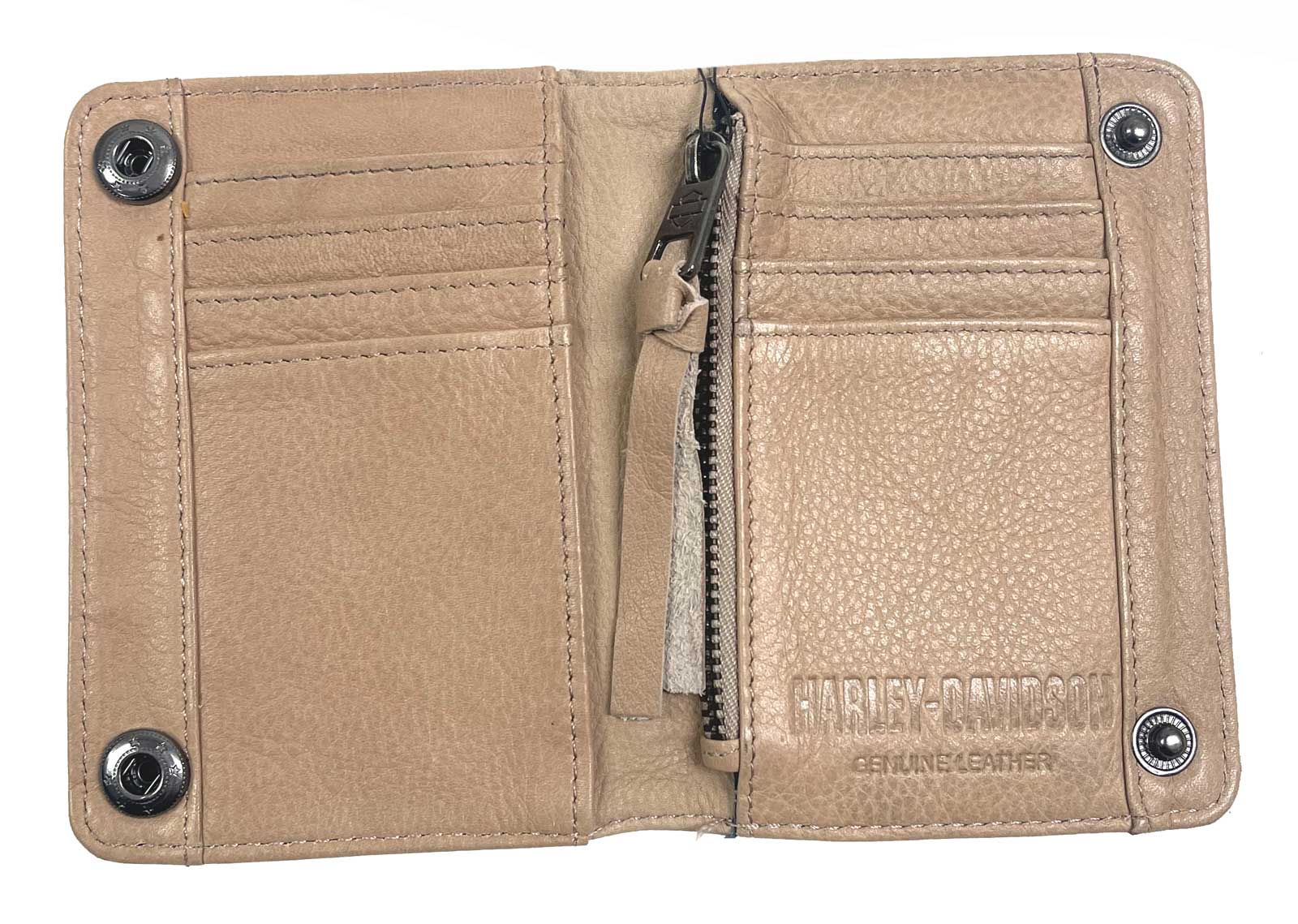 Harley-Davidson Free Shipping - Harley-Davidson Men's Bar & Shield Washed Leather Snap Billfold Wallet - Brush - Free Shipping on many products plus Orders Over $99
