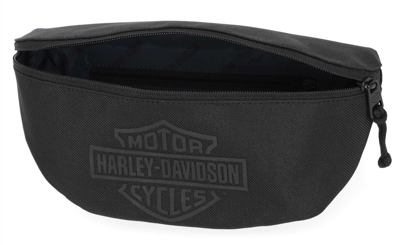 Harley-Davidson Men's Bar & Shield Polyester Universal Sling Belt Bag - Black - No Hassle Returns at Wisconsin Harley