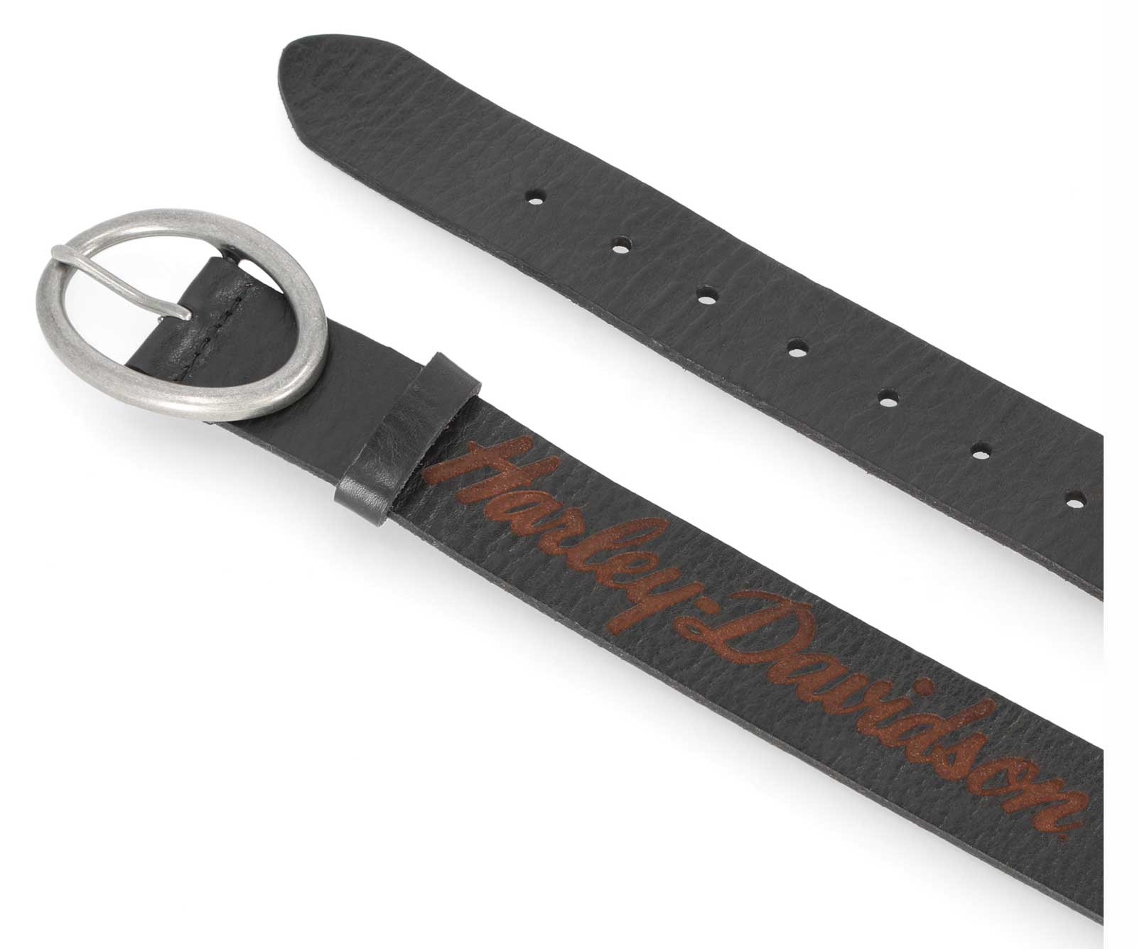 Harley-Davidson Women's Embossed H-D Turquoise Stone Leather Belt – Brown - Largest Selection of Harley-Davidson Products